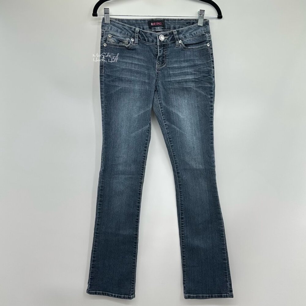 Blue Spice Rhinestone Embellished Bootcut Jeans Size 1 / 27